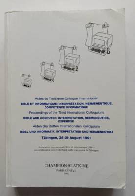 Bible et Informatique / Bible & Computer / Bibel und... (Champion-Slatkine 1992) - Image 1 of 4