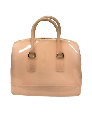 Furla Authentic Peach Jelly Top Handle Boston Bag With Gold Accents Made Italy - Image 1 of 4