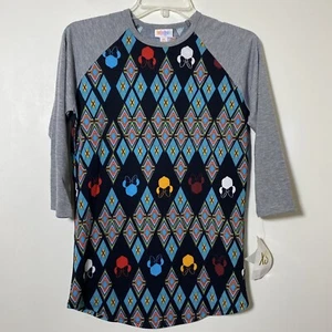 Camisa Top LuLaroe Randy Talla XSmall Disney Minnie Mouse Manga 3/4 Nueva con Etiquetas - Imagen 1 de 2