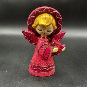 VINTAGE DICKSON ENGEL SPIELT HARFE FIGUR JAPAN ROSA ENGEL - Bild 1 von 10