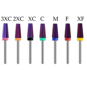 3XC/2XC/XC/C/M/F/XF 3/32" Tungsten Steel Carbide Manicure Nail Drill Bit Tool - Imagen 1 de 26