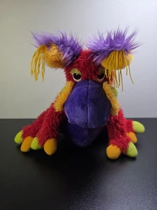 Manhattan Toy Company 2003 Galoompagalots Glus Red / Purple Monster 10" Plush - Picture 1 of 7