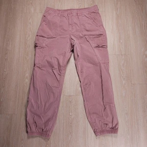 American Eagle Baggy Cargo Jogginghose Damen 14 lang rosa Stretch locker - Bild 1 von 14
