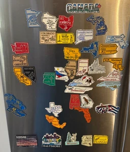 39 State Magnets Vintage Rubber Refrigerator Puerto Rico Mexico, Cuba Canada DC - Picture 1 of 14