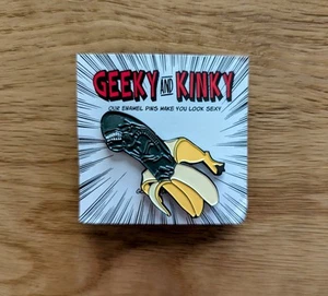 Banana Alien Xenomorph Geeky And Kinky Enamel Pin - Picture 1 of 1