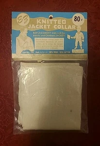 Chaqueta de punto de repuesto vintage EZ Buckle Inc. #1030 1962 cuello lana algodón  - Imagen 1 de 6