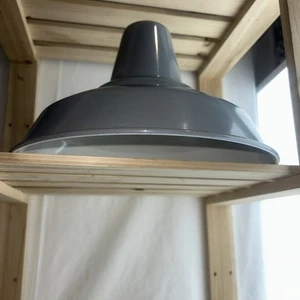 Vintage Industrial Style Metal Ceiling Pendant Light Shade Grey 29cm Diameter - Picture 1 of 9