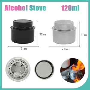 Aluminum Alcohol Stove 120ml Camping Portable Burner Outdoor Backpacking Cooking - Picture 1 of 10