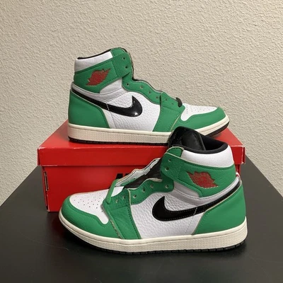 Air Jordan 1 Retro OG High Lucky Green W Talla 9.5 Probado Foto 1 de 4