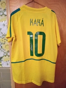 Autogramm/signed Ricardo Kaka Brasilien gelb Fußball Trikot Beckett Witnessed - Bild 1 von 5