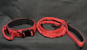 AUBELL Dog Collar Leash Set Large Padded Reflective Pet Training Walking Gear - Picture 1 of 3