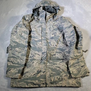Parka US Air Force APECS uomo medio lungo ABU digitale a righe tigre mimetico con cappuccio - Foto 1 di 15