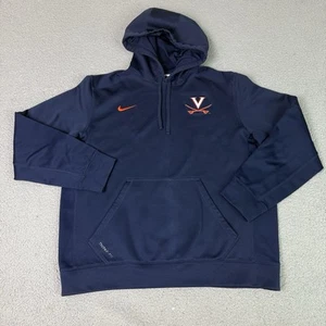 Nike Virginia Cavaliers Hoodie Mens XL Blue Therma-Fit College Authentic NCAA - Picture 1 of 12