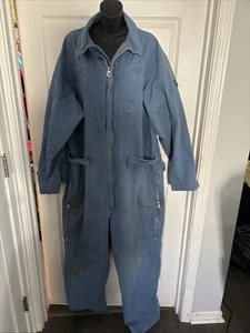 Vintage Flight Suite Michael Jordan Blue Jean Material XL - Picture 1 of 13