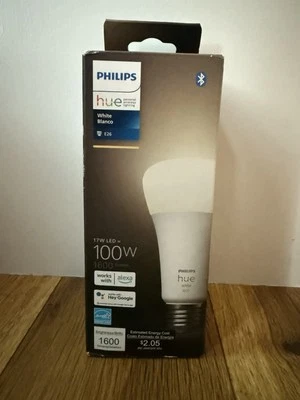 NEW Philips Hue Warm White 100W A21 LED Smart Bulb Bluetooth - Image 1 of 4