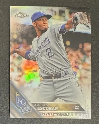 Alcides Escobar 2016 Topps Chrome Refractor #117 - Kansas City Royals  - Image 1 of 2