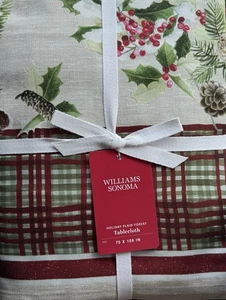 Williams-Sonoma Holiday Forest Plaid Tablecloth 70”x108” - Picture 1 of 2
