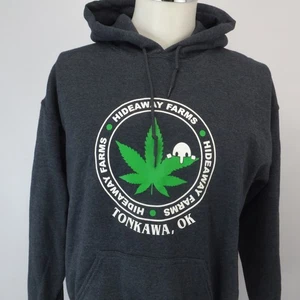 Sudadera Suéter Hideaway Farms Tonkawa Oklahoma Gris Oscuro Sudadera con Capucha Pullover - Imagen 1 de 13