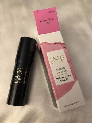 Laura Geller Cheek Sweeps Cream Glow Blush Stick Shade Wink Wink Pink 6.5g NIB - Image 1 of 4