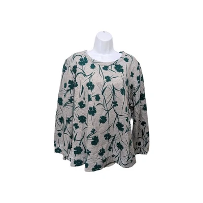 NWT Liz Claiborne Pullover Sweatshirt Womens 2X Floral Casual Long Sleeve #7300 - Image 1 of 4