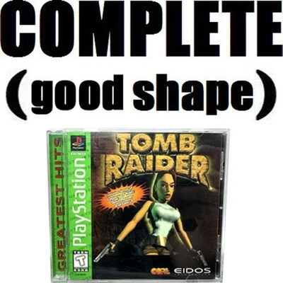 PS1 Tomb Raider (Greatest Hits, 1998) *COMPLETE (W/Booklet)* sony playstation 1 - Image 1 of 2