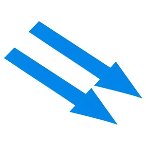 12Pcs 6" L Directional Arrow Sticker Self Adhesive Decal Sign Blue - Picture 1 of 6