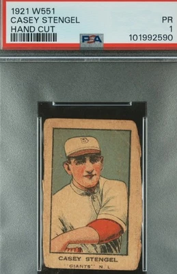 W551 1921 corte a mano Casey Stengel PSA 1 Foto 1 de 2