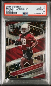2024 Spectra Rookie Marvin Harrison Jr. Hyper /75 Rookie RC PSA 10 Gem Mint - Picture 1 of 3