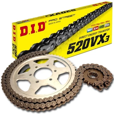 DID Chainset Steel 520VX3 Rivet for KTM SMR 450 Supermoto, Year 2009 - Image 1 of 4