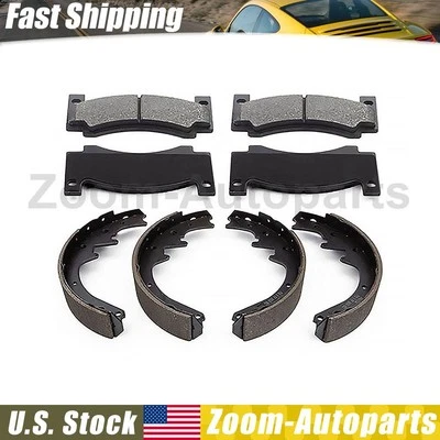 Kit de pastillas de freno delanteras traseras + zapatas de freno de tambor para 1971-1973 AMC Ambassador Foto 1 de 4