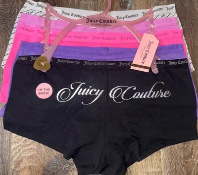 Juicy Couture ~ Calcinha Feminina Menino Mistura de Algodão 5 Pares (G) ~ GG - Imagem 1 de 4