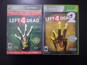 Left 4 Dead 1 And 2 Platinum Hits Bundle Xbox 360 Lot CIB Complete Tested 