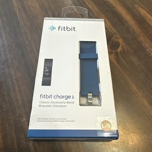 Original Fitbit Charge 2 Original Classic Zubehör Band Blau - LG - Brandneu - Bild 1 von 2