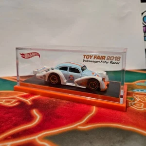 Hot Wheels Original 2018 Toy Fair VW Kafer Racer Volkswagen Gulf con estuche raro - Imagen 1 de 6