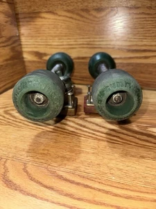 Vintage Independent Skateboard Trucks With Kryptonics USA 64MM Green Wheels - Picture 1 of 9