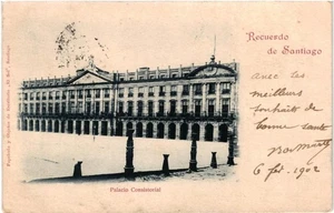 CPA Carte Postale Espagne Recuerdo de SANTIAGO DE COMPOSTELA - Palacio Consistor - Picture 1 of 2