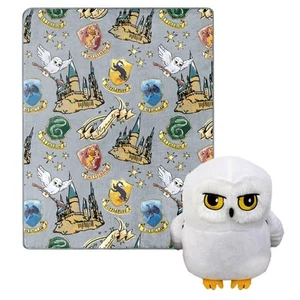 Harry Potter Hedwig Magic Silk Touch Throw Blanket & Plush Pillow - Picture 1 of 1