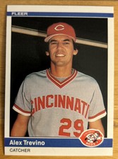 1984 Fleer Alex Trevino Baseball Card #484 Reds Catcher High-Grade NM O/C