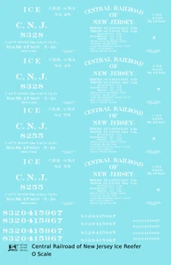 K4 O Scale Decals Central Of New Jersey Wood Ice Reefer White Early Scheme CNJ - Picture 1 of 3