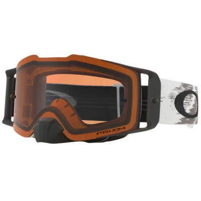 Oakley Front Line MX Goggles Matte White Speed Frame Prizm Bronze Lens Anti Fog - Image 1 of 4