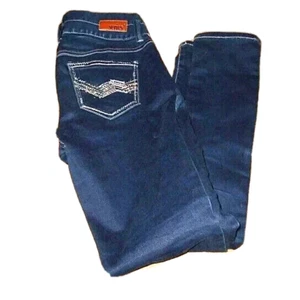 74 $ SERIE 31 DESTROYED VERZIERT DUNKLE WASCHUNG STICKEREI SLIM Jeans 28/30 GRÖSSE 0 - Bild 1 von 4