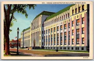 Detroit Michigan 1940 postal edificio de administración Kresge - Imagen 1 de 2