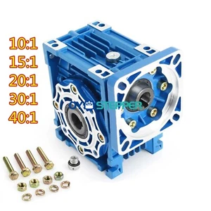 NMRV040 Schneckengetriebe Drehzahlreduzierer 10:1 15:1 20:1 30:1 40:1 Nema34 Motor - Bild 1 von 9