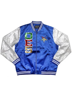ORDER OF EASTERN STAR LETTERMAN JACKET OES SEQUIN LETTERMAN JACKET - Picture 1 of 1