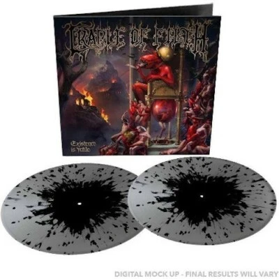 Cradle Of Filth Existence Is Futile Vinyl 2LP Silver Black Splatter Brand New - Image 1 of 4