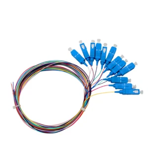 Fiber Optic Pigtail 12 Cores Color Bundle Single Mode Single Core Pigtail Jumper - Picture 1 of 3