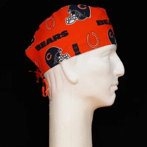 NFL Chicago Bears on Orange theme Scrub Hat - Picture 1 of 1