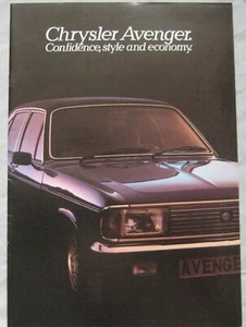 Chrysler Avenger Brochure Pub.No. C9563/1/100 - Picture 1 of 2
