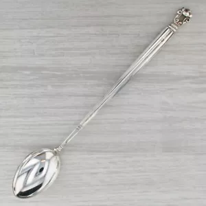 Georg Jensen Denmark Acorn Teaspoon Sterling Silver 7 3/8" Vintage Flatware - Picture 1 of 6