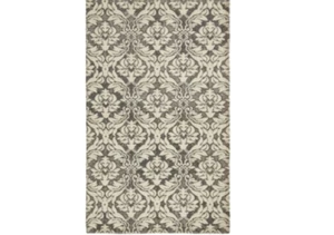 Joyce Grey Damask Scatter Rug - 27" X 45" - Picture 1 of 1